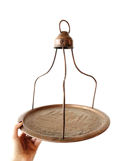 Antique Hanging Copper Tray