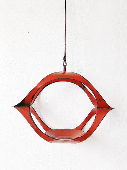 Vintage Brutalist Enamel Hanger