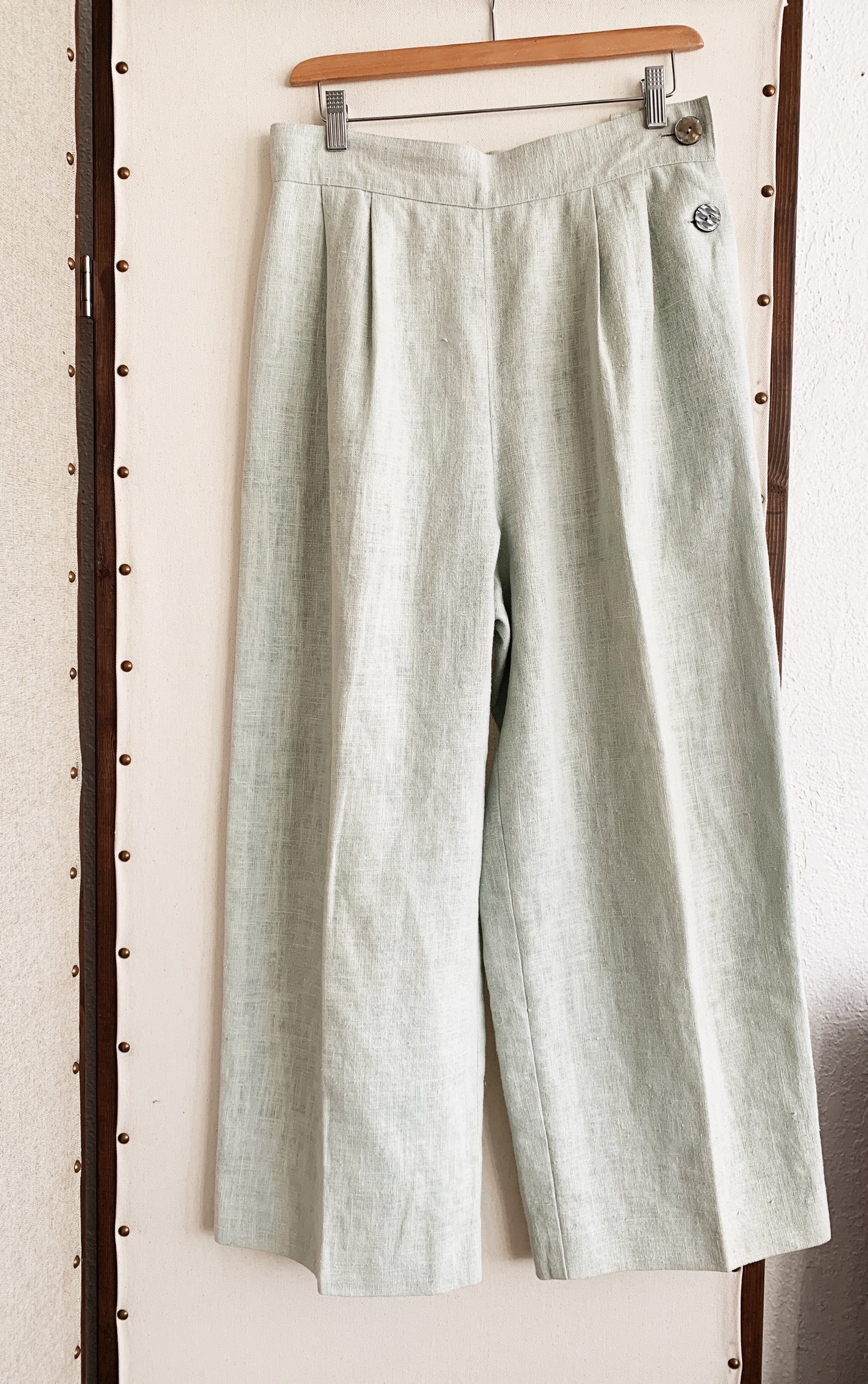 Vintage Chaus High Waisted Linen Trouser