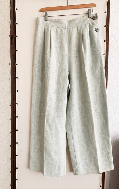 Vintage Chaus High Waisted Linen Trouser