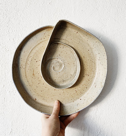 Modern Stoneware Chip and Dip