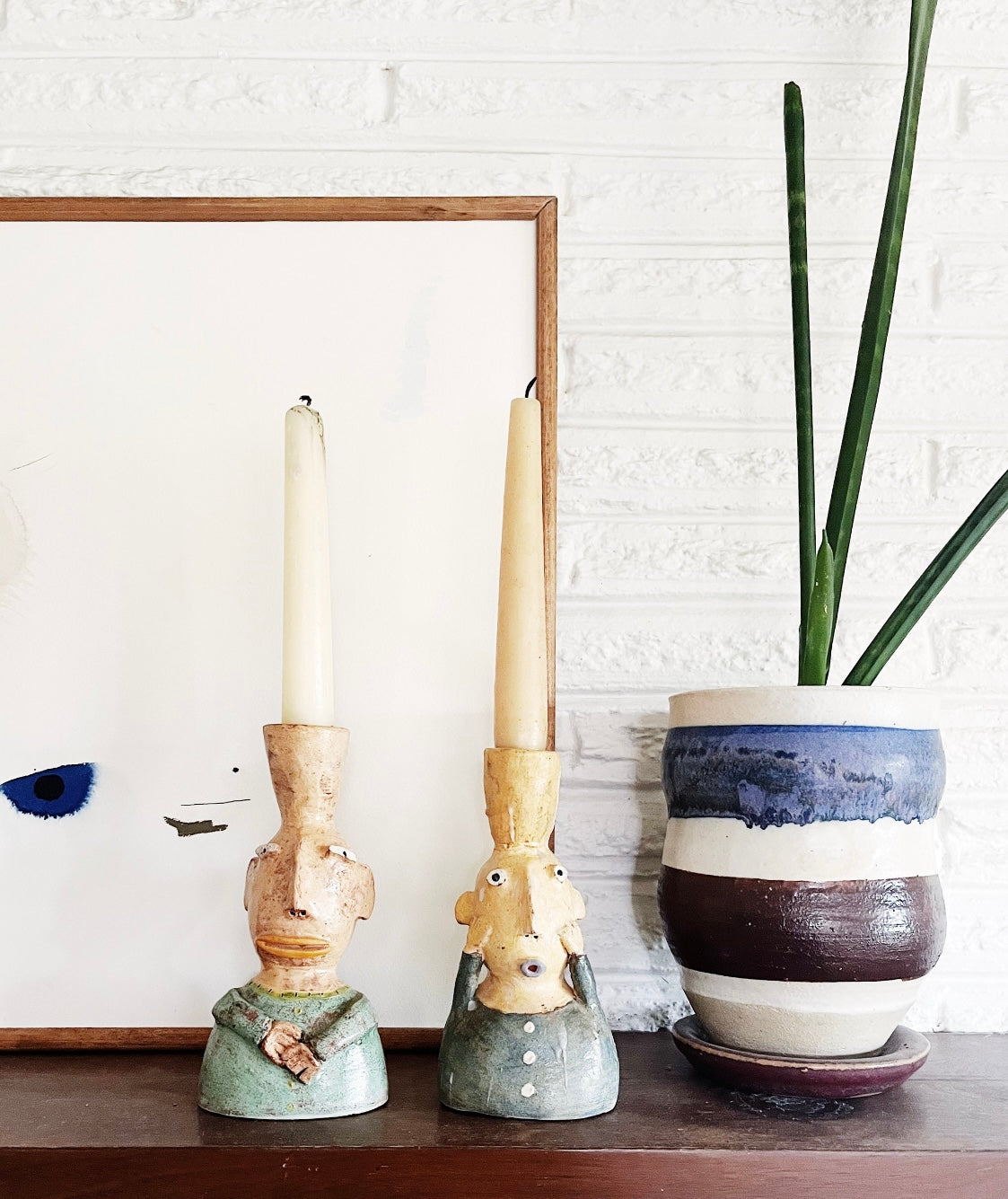 Handmade Kim Murton Figural Candlestick
