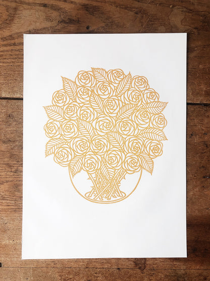 Vintage Czechoslovakian Wood Cut