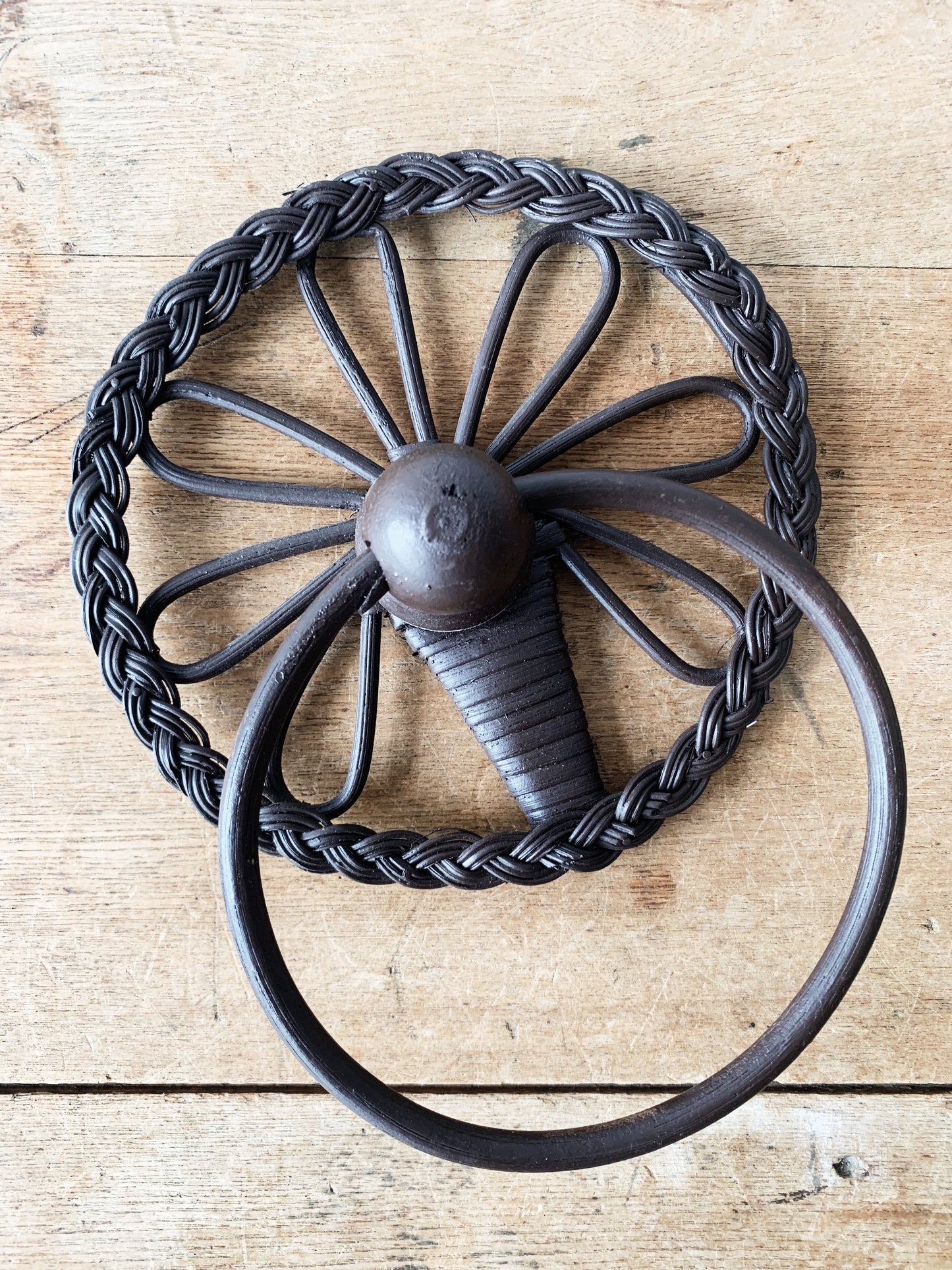 Vintage Wicker Towel Holder