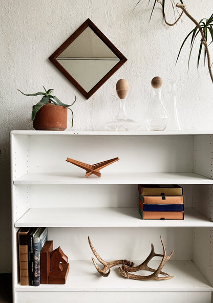 Vintage Painted Wood Bookshelf