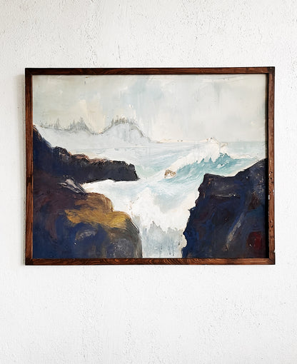 Large Scale Seascape Mixed Media Painting