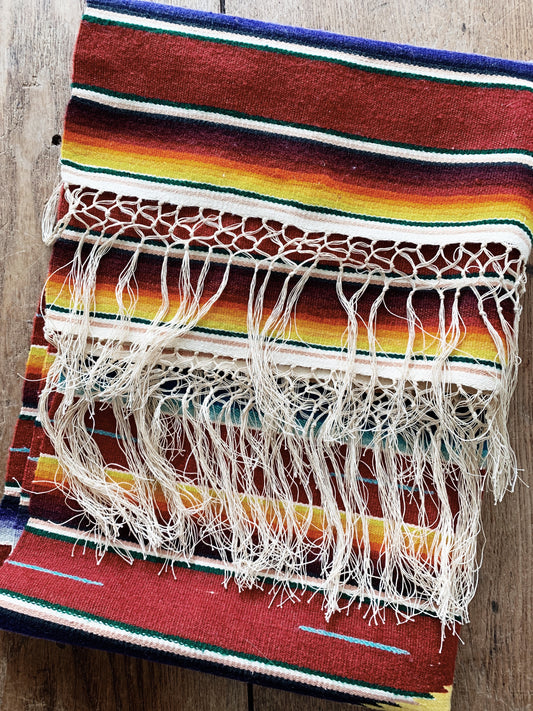 Vintage Wool Saltillo Runner