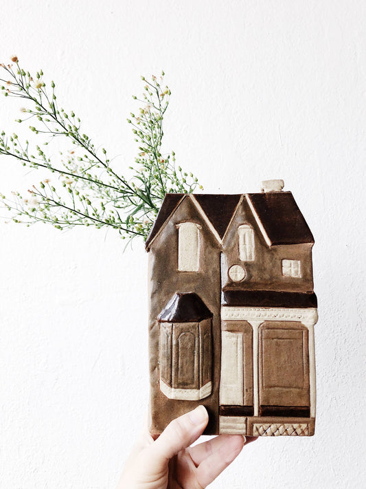 Vintage Handmade Victorian House Planter