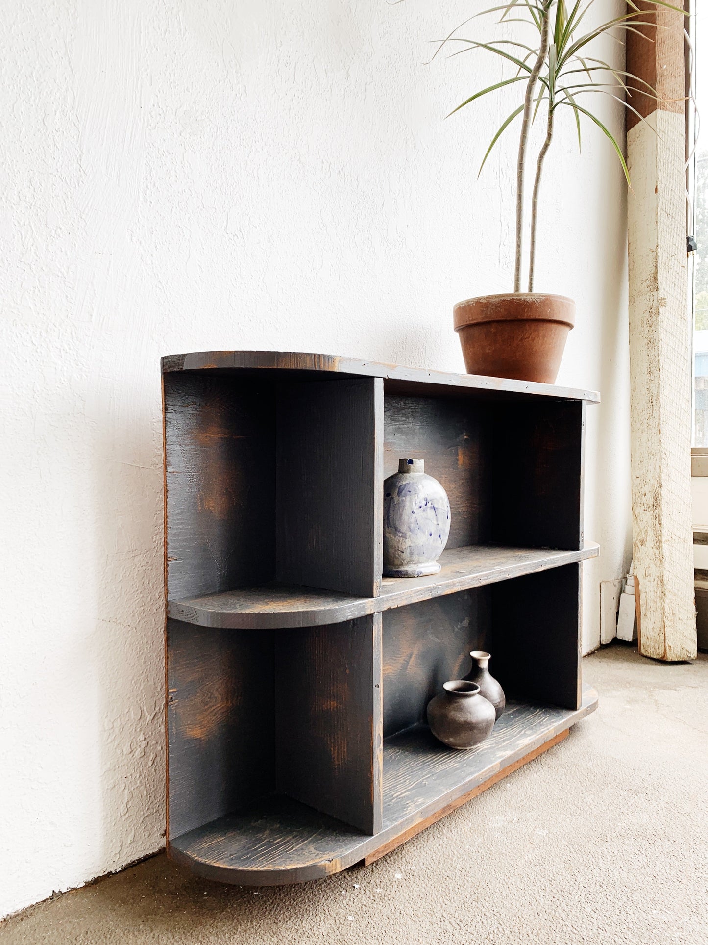Mid Century Arched Wood Shelf