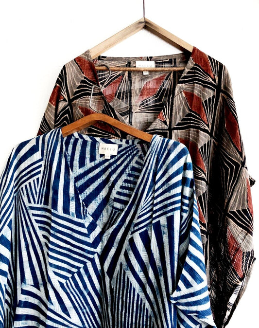 Block Printed Kimono Cover Up