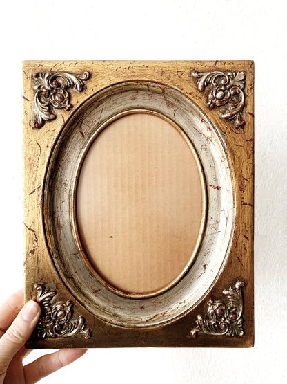 Vintage Gilt Wood Frame with Glass Italy