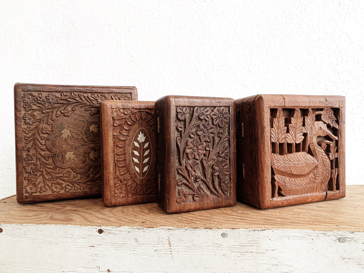 Vintage Carved Wood Box