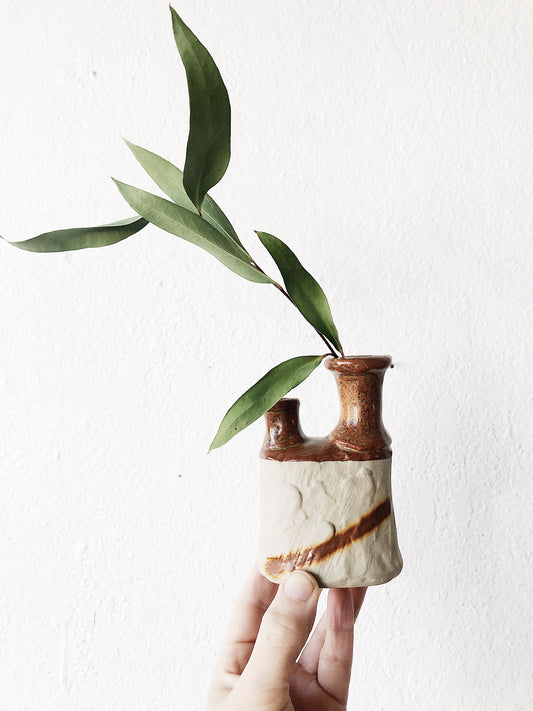 Vintage Japanese Weed Vase Pair