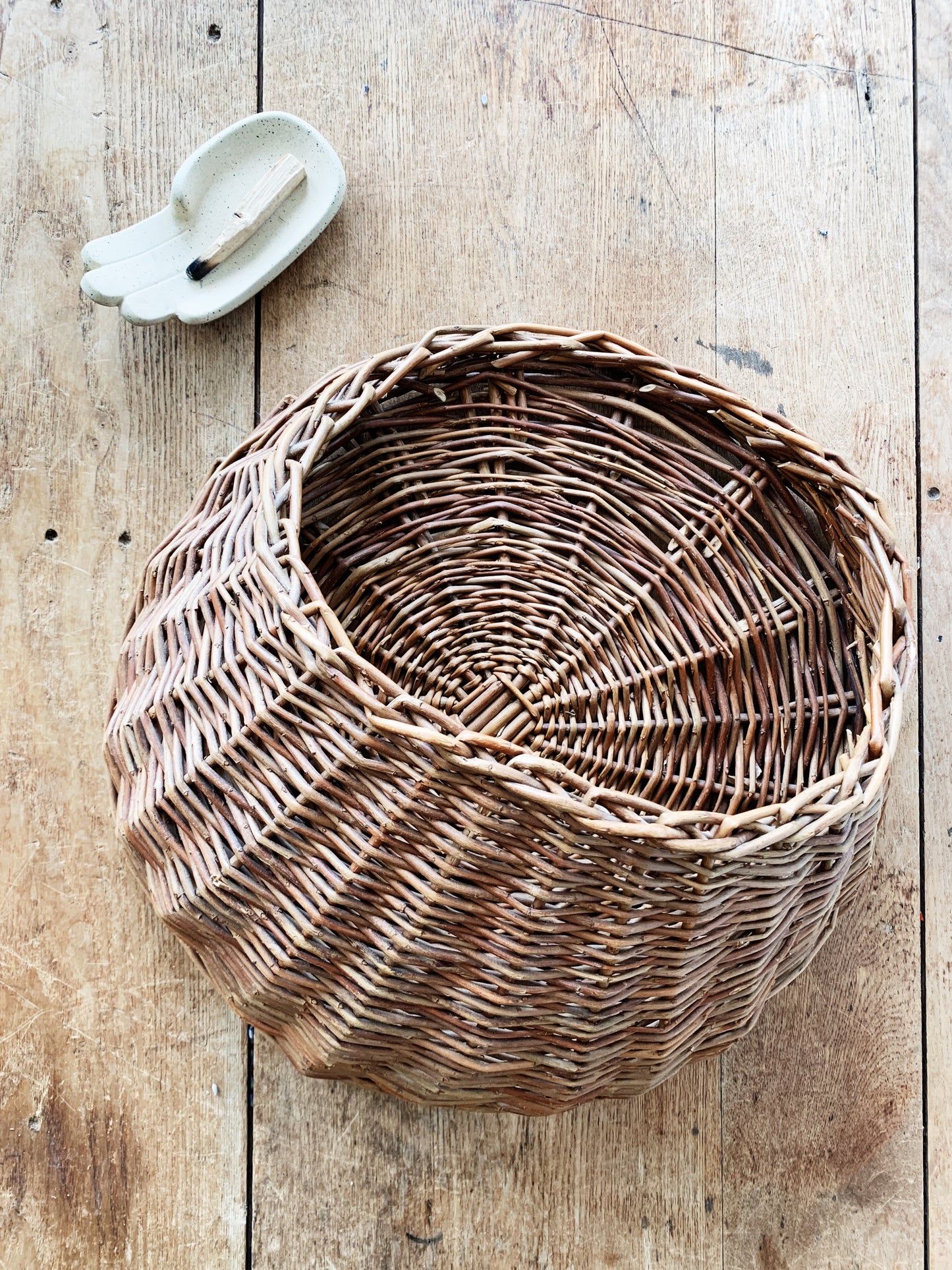 Asymmetrical Vintage Wall Basket