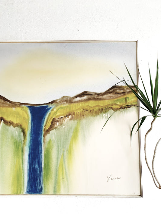 Large Framed Mid Century Painting