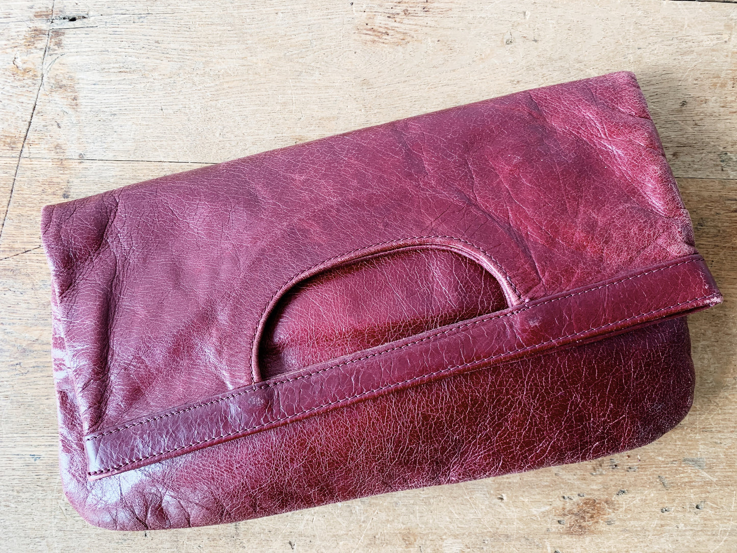 Vintage Nordstrom Burgundy Leather Tote
