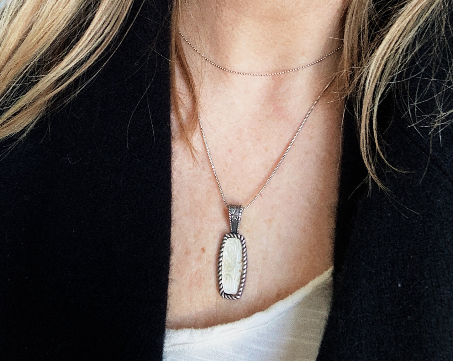 Vintage Sterling Silver with Mother of Pearl