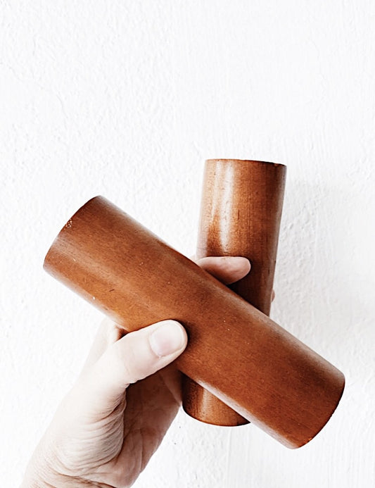 Mid Century Wood S&P Shakers