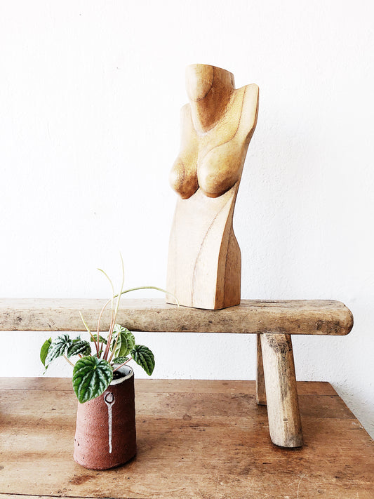 Vintage Wood Bust