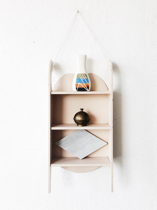 Vintage Blush Pink Wall Shelf
