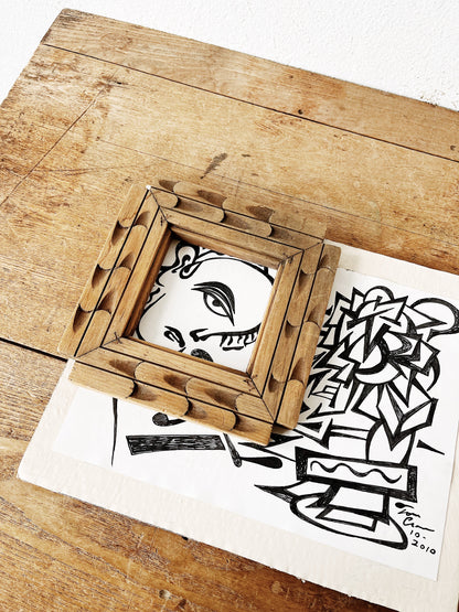 Carved Folk Wood Frame