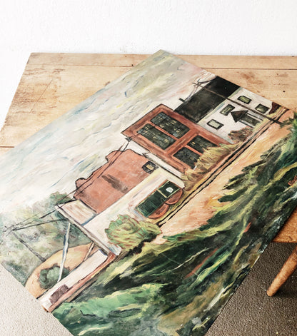 Vintage Naive Style Painting