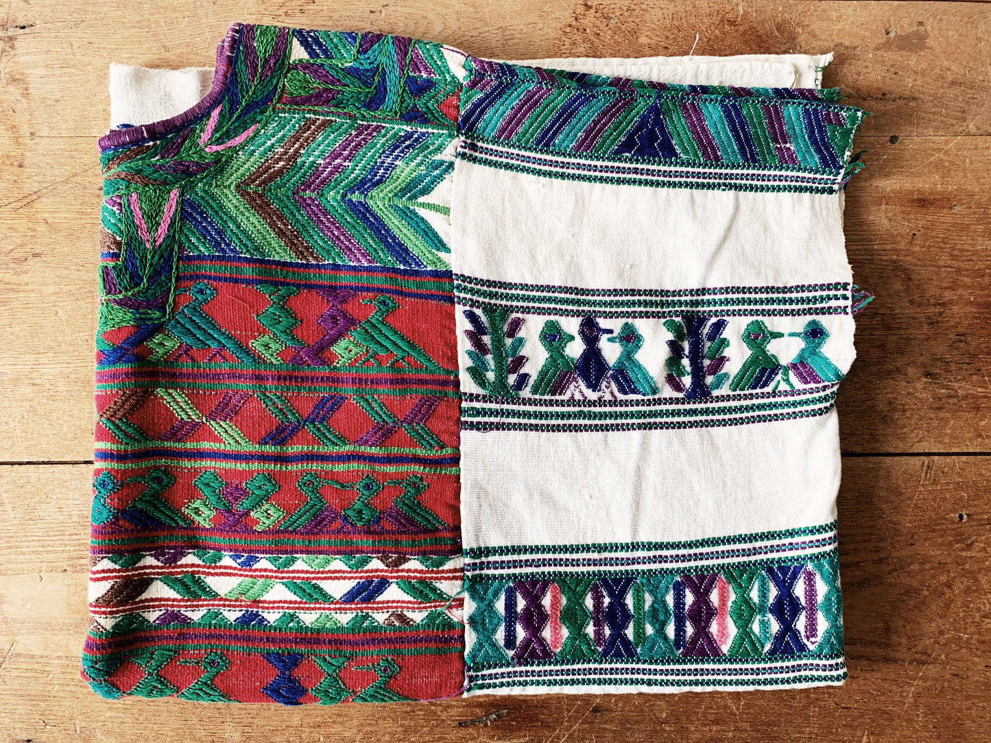 Vintage Embroidered Huichol Tunic