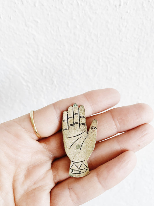 Vintage Tin Hand Pin