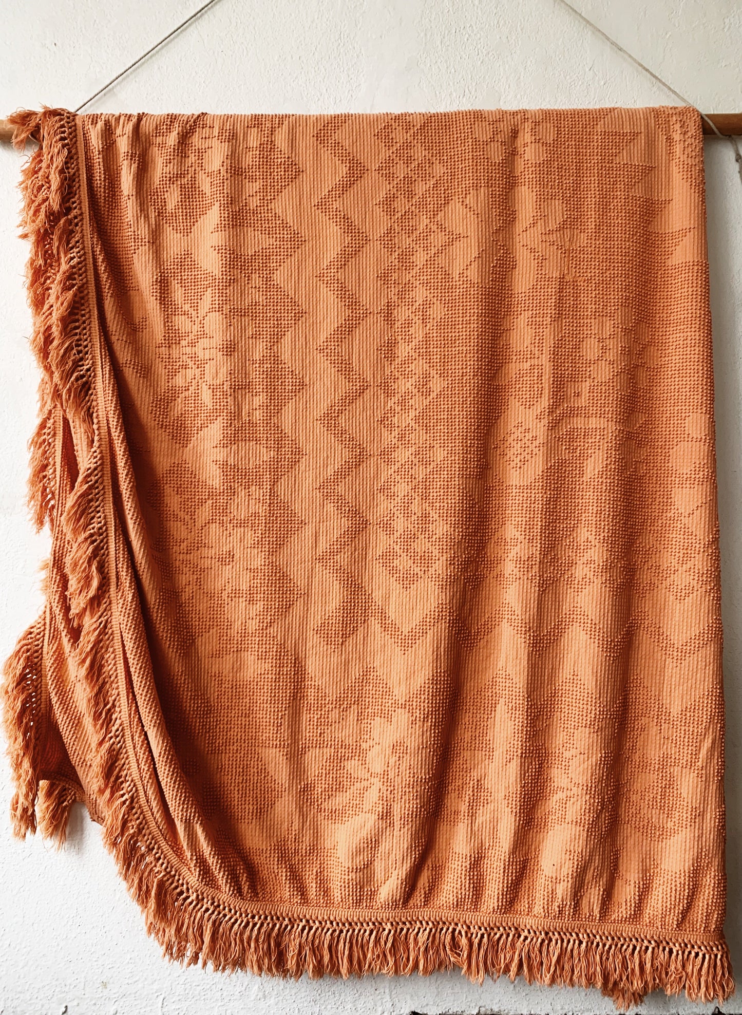 Vintage Queen Cotton Chenille Bedspread