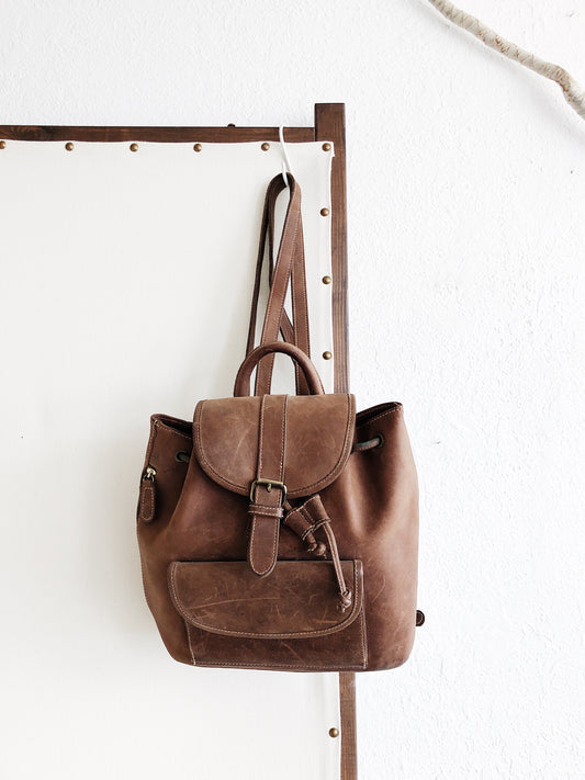 Vintage Leather Back Pack