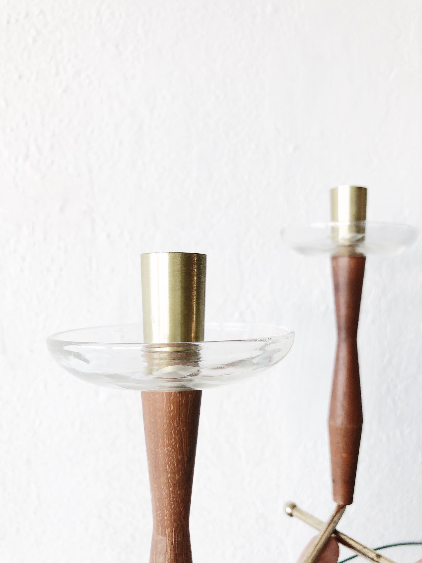 Mid Century Teak Candelabra