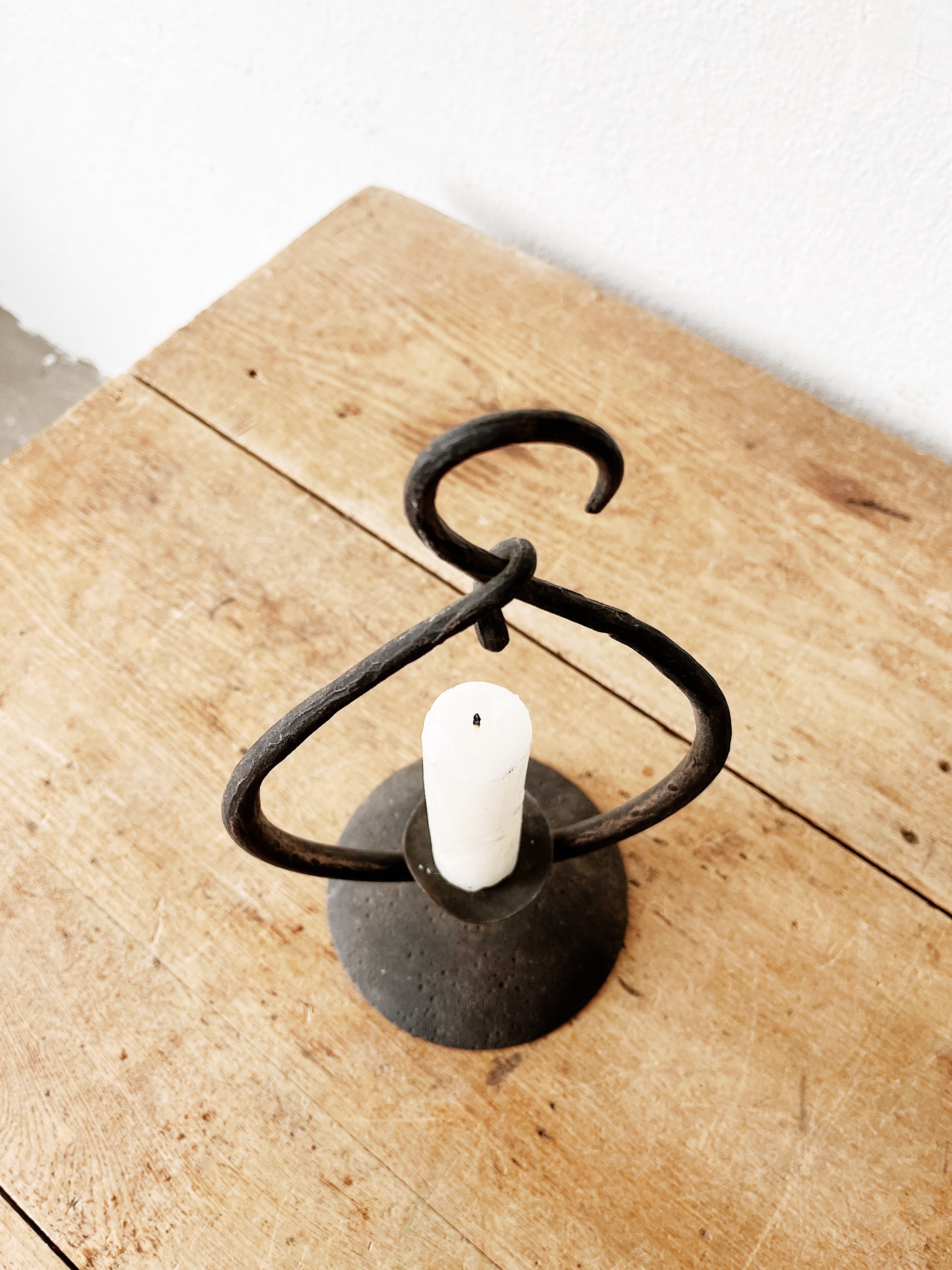 Primitive Cast Iron Hanging Candleholder - Thumbnail 2