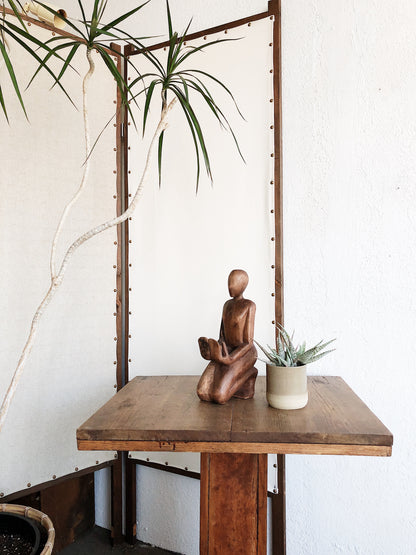 Antique Wood Pedestal Table