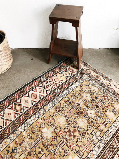 Vintage Turkish Wool Tribal Rug