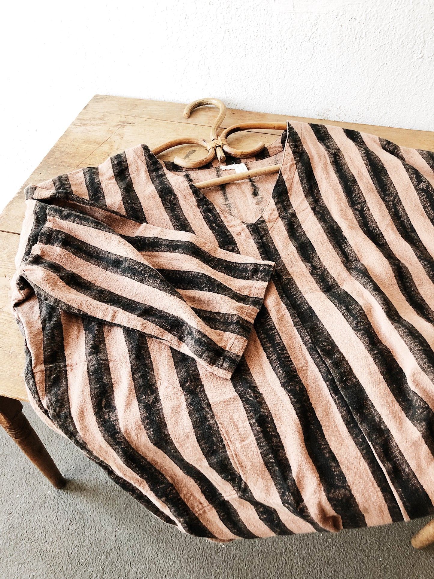 PO-EM Block Painted Cotton Caftan / Tunic