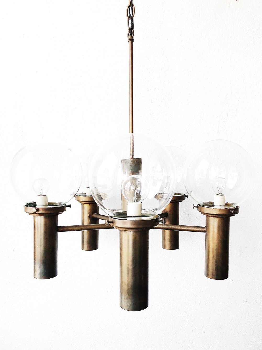 ON HOLD - MCM Robert Long Gunmetal Chandelier