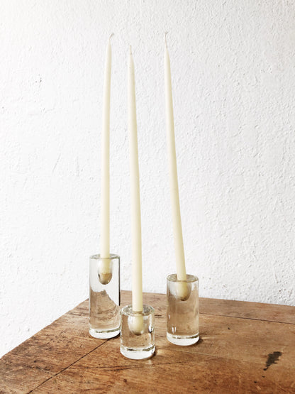 Vintage Blenko Modernist Art Glass Candleholders