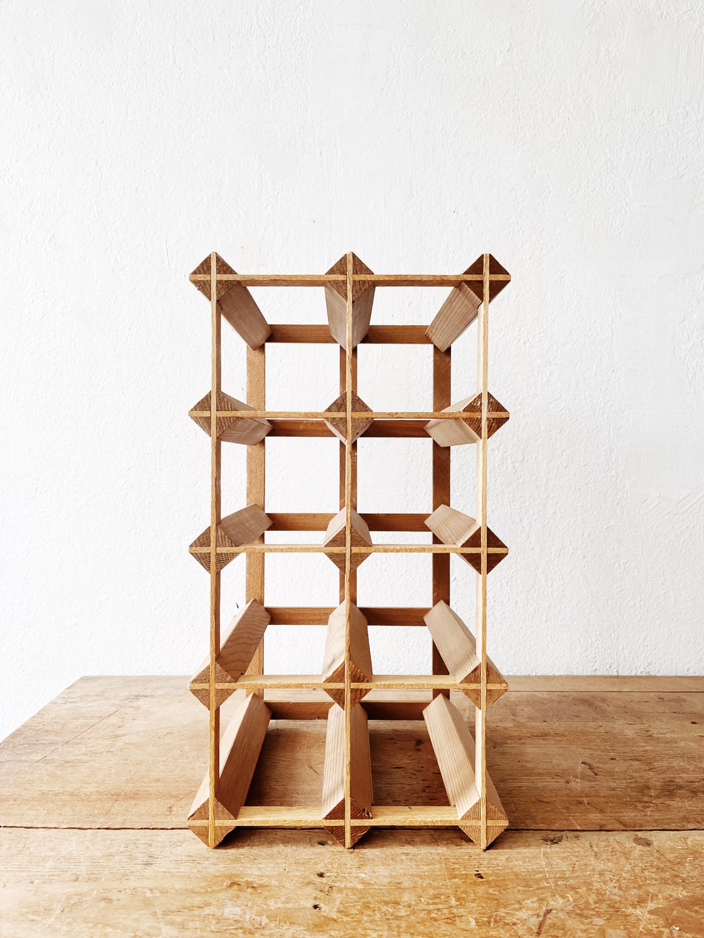 Minimalist Wood Wine Rack