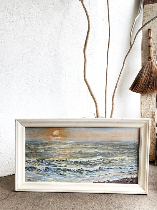 Vintage Framed Seascape Painting