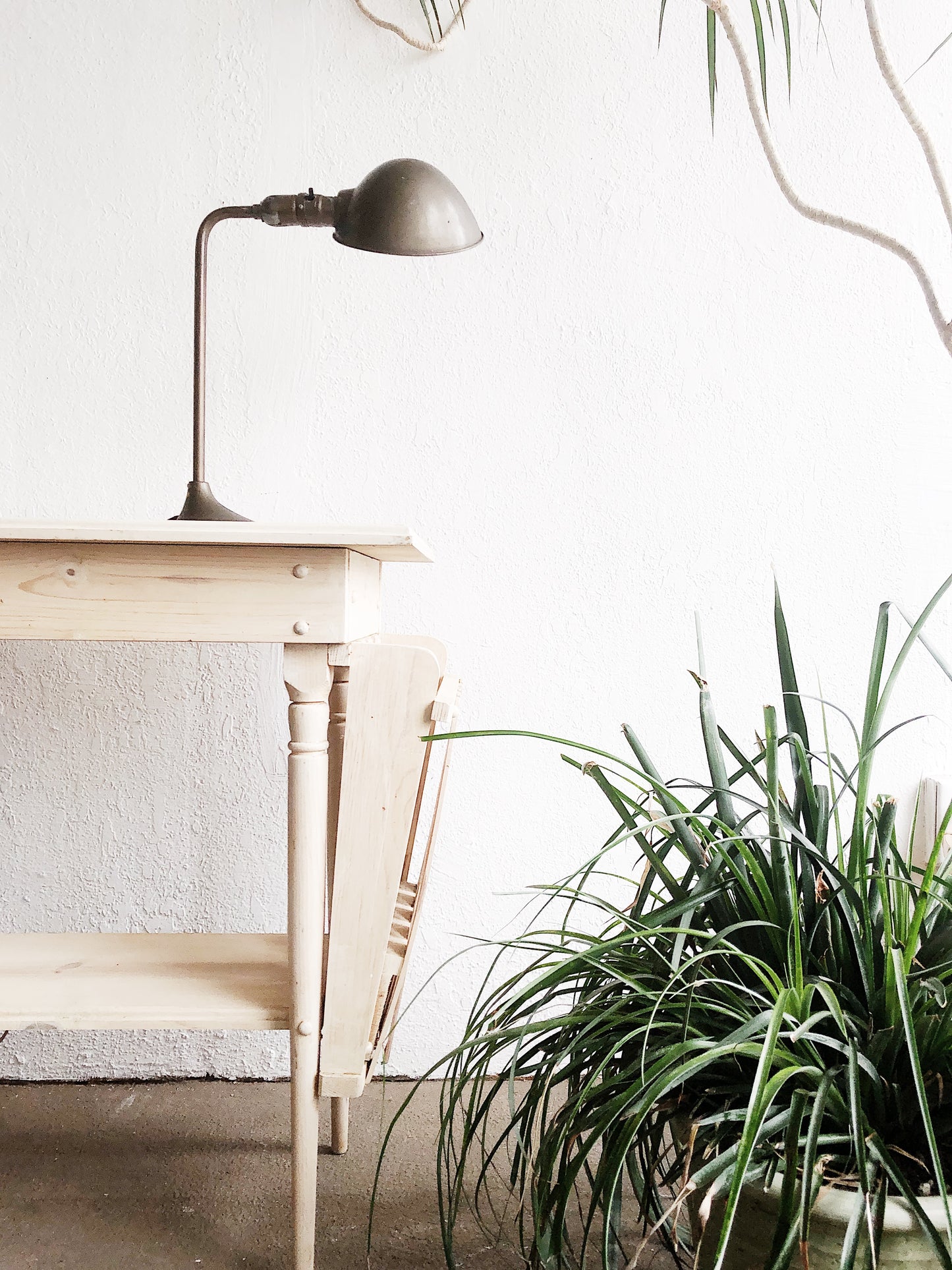 Vintage Natural Wood Book Table