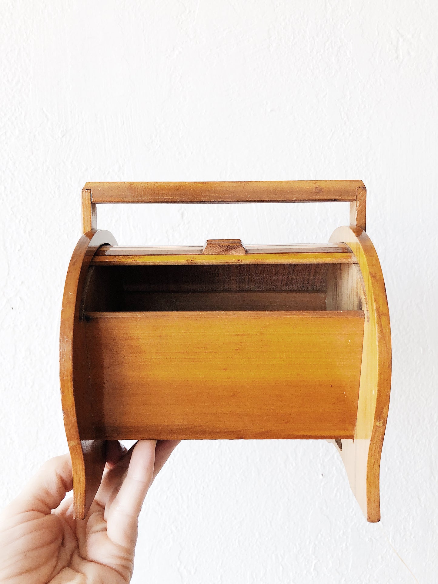 Vintage Tambour Door Sewing Chest