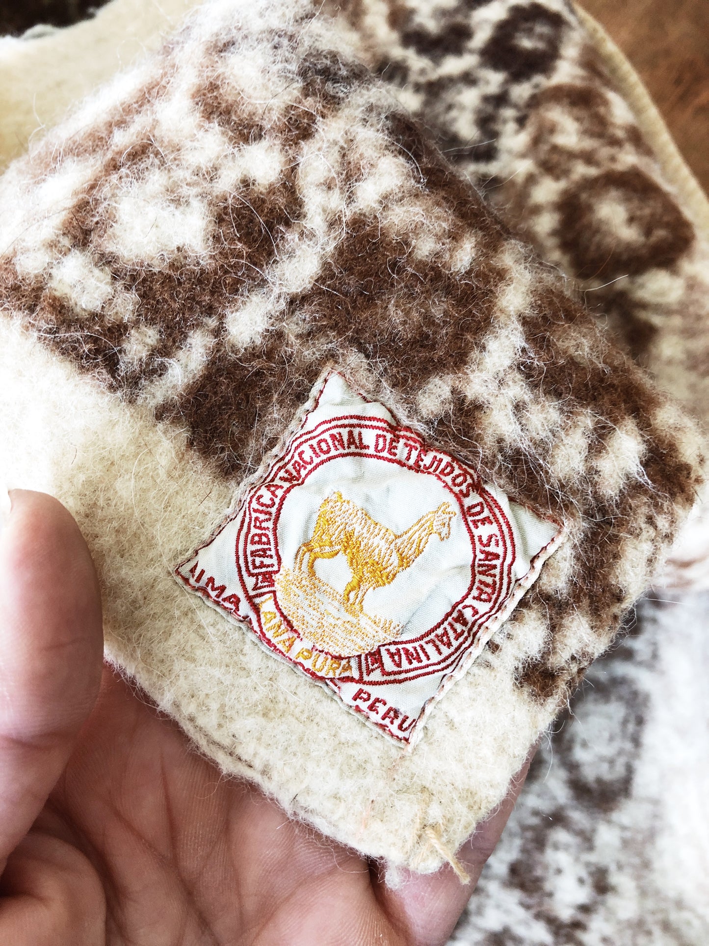 Vintage Alpaca Wool Blanket