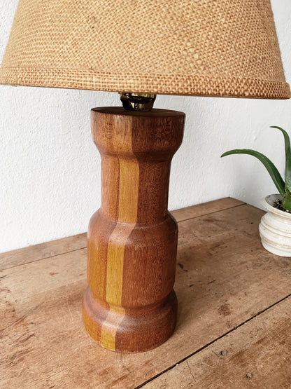 Vintage Handmade Wood Lamp