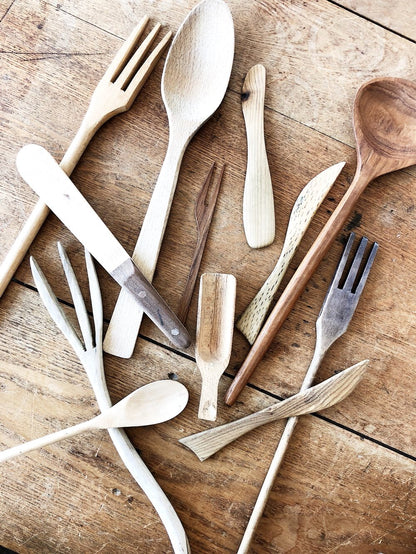 Collection of Vintage Wooden Utensils