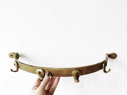 Aged Brass Pot Rack