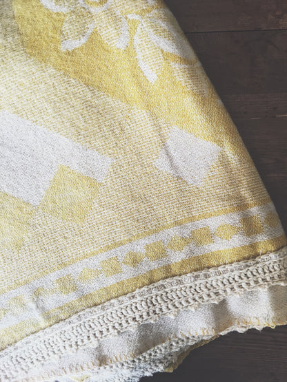 Vintage Reversible Wool Blanket