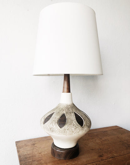 Vintage Mid Century Chalk Lamp