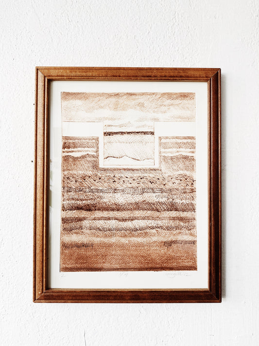 Original Framed Block Print 1972