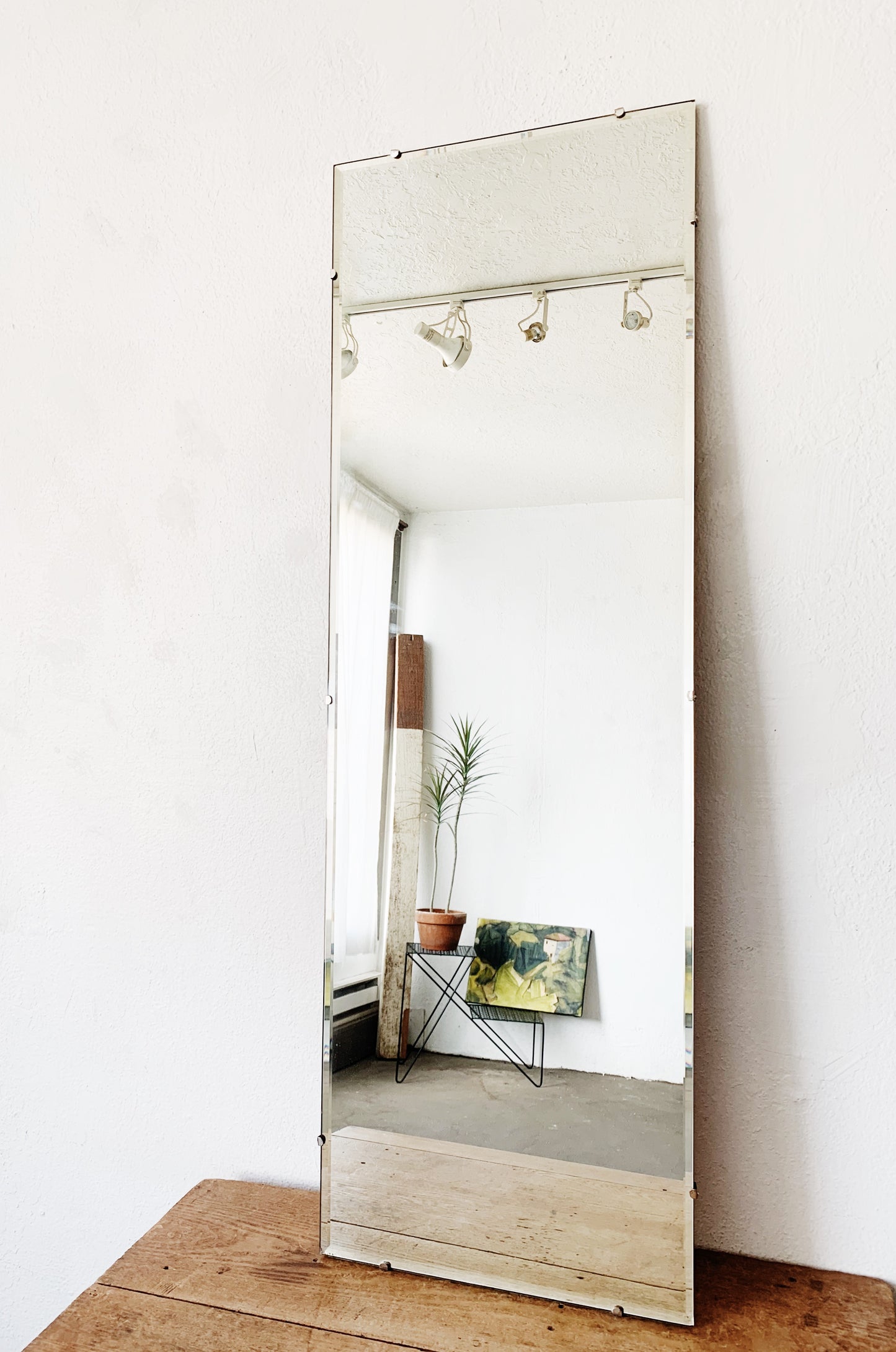 Large Vintage Beveled Mirror