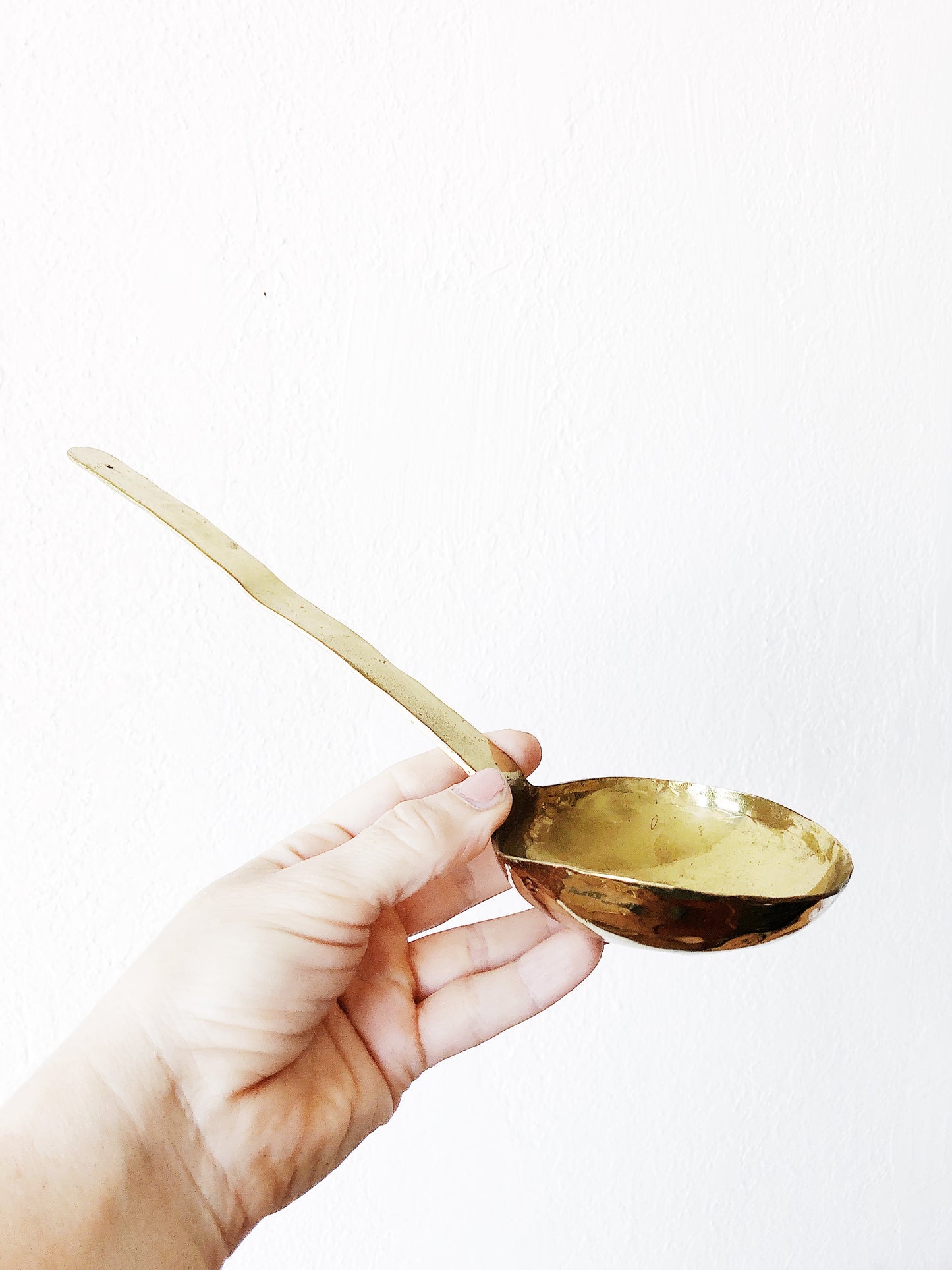 Vintage Hammered Brass Spoon